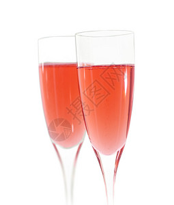 两个香槟笛子粉红香槟图片