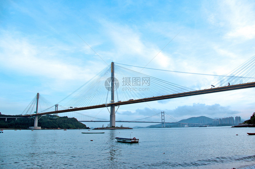 香港白天的汀九桥图片