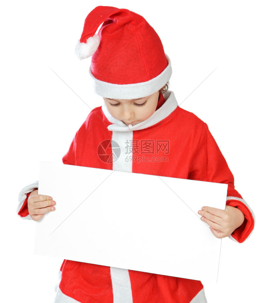 照片中一位可爱的男孩在圣诞节图片