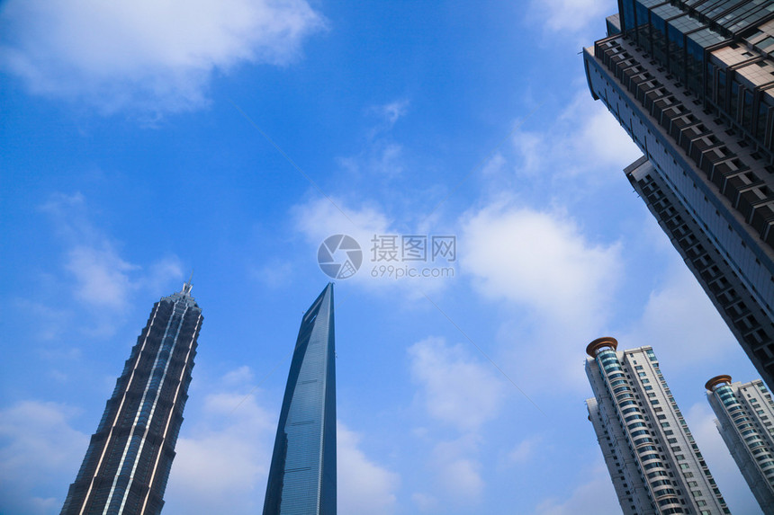 金毛塔和上海世界金融中心图片