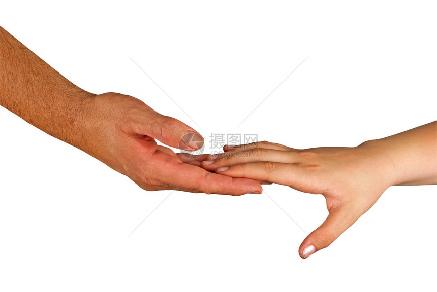 握手的男人和女人图片
