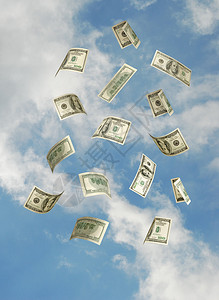 美元从天而降背景图片