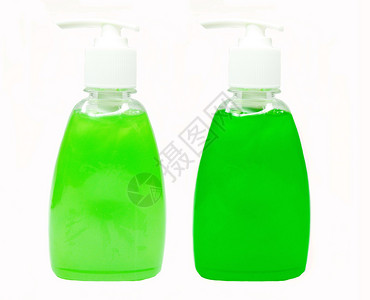 绿色淋浴凝胶瓶配有易燃天图片