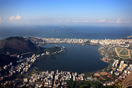 巴西里约热内卢泻湖鸟瞰图图片