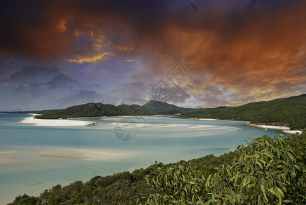 澳大利亚Whitsunday群岛白海图片