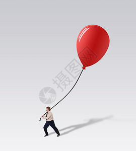 商人携带一个大气球宣传一个伟大的新背景图片