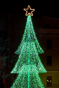 圣诞霓虹树图片
