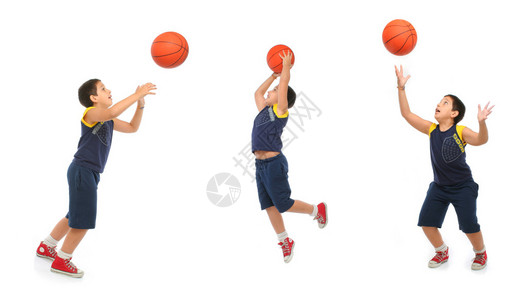 打篮球被隔绝的男孩高清图片