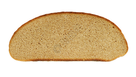 一片圆面包上白色孤立图片
