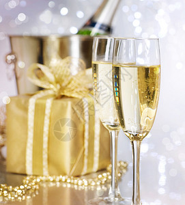 香槟酒新年庆典图片