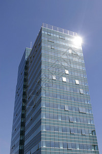 蓝色公司办公大楼详情图片