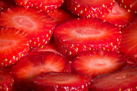 红色新鲜草莓背景图片