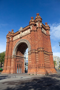 凯旋门是西班牙巴塞罗那的拱门结构高清图片