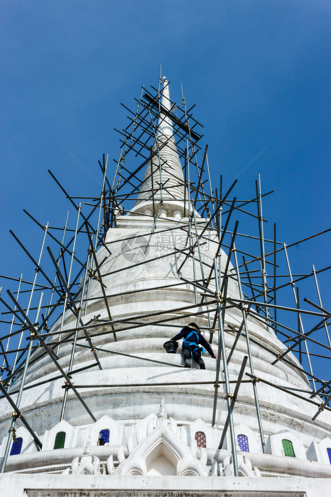 建造泰国建筑群的寺庙中的图片