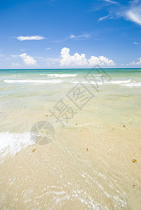 白蓝海滩图片