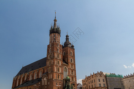 圣玛丽大教堂Mariaacki教堂波兰克拉科夫克拉科夫著名的砖图片