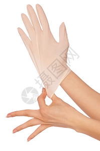 医生在手术时戴上绝育医疗手套图片