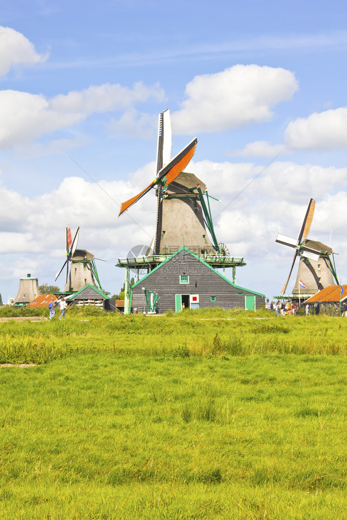 荷兰风车景观图片