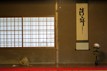 京都的日本禅宗室内风格高清图片