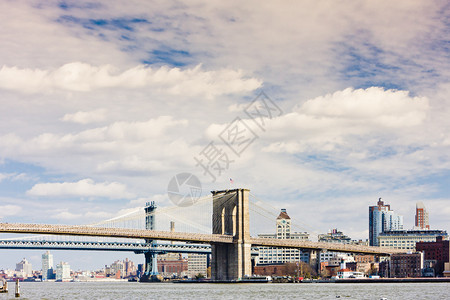 美国纽约市曼哈顿背景图片