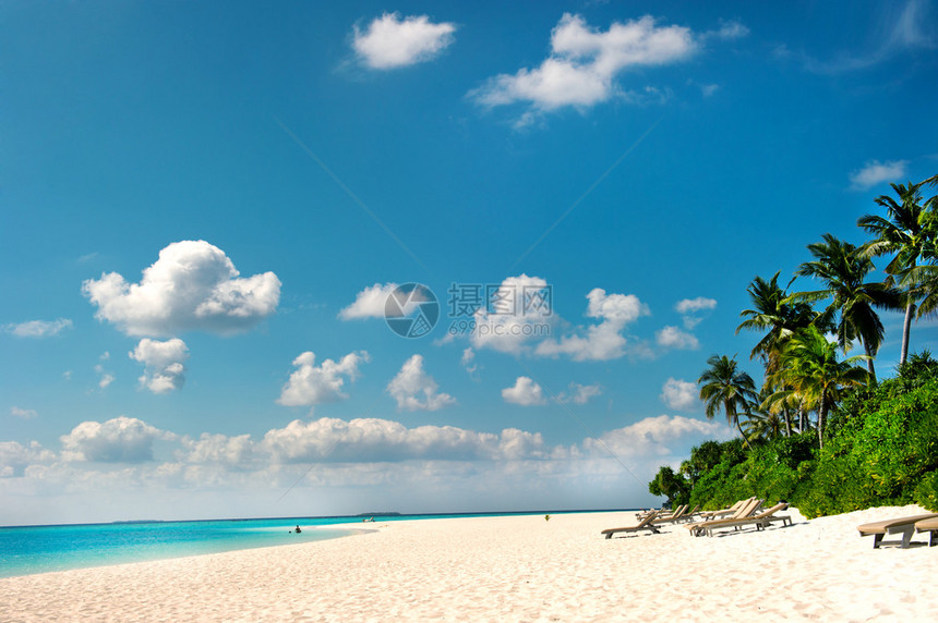 棕榈滩热带岛屿马勒代文图片