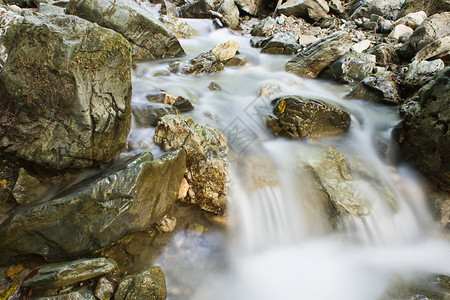 溪流中的岩石图片
