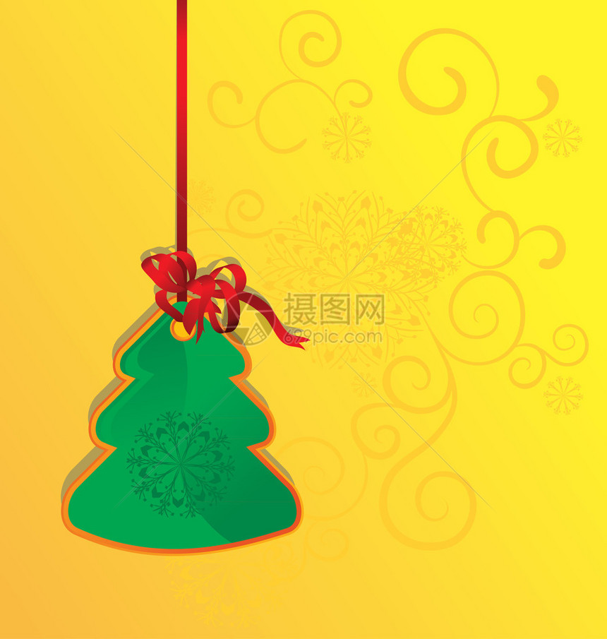 圣诞快乐贺卡模板圣诞树圣诞节小册子请访问InfoFin图片