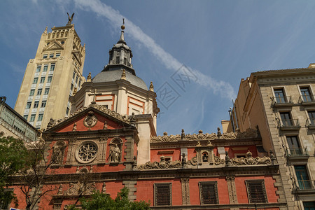 马德里街景背景图片