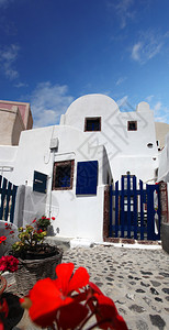 圣托里尼有旧房子希腊传统图片