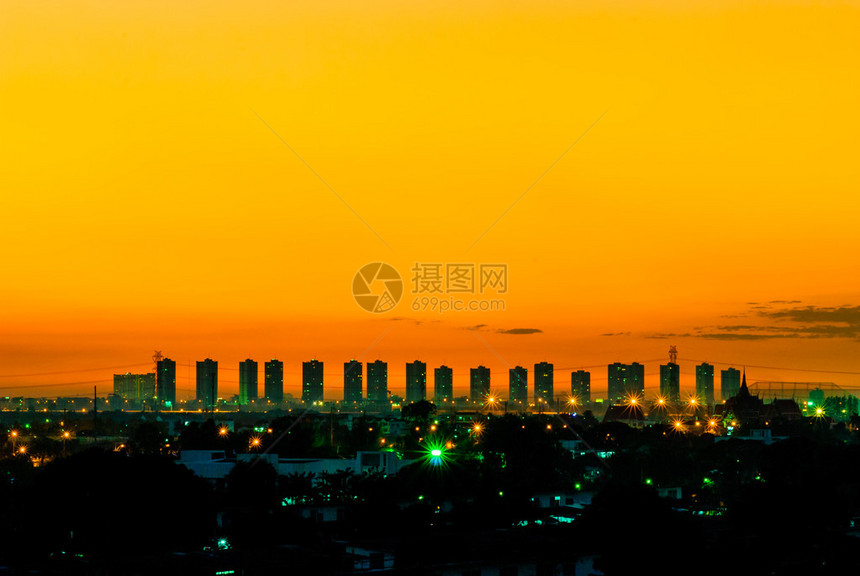 泰国首都的日落图片