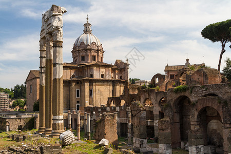 意大利罗马建筑废墟图片