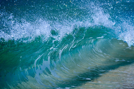 海浪拍打着沙滩图片