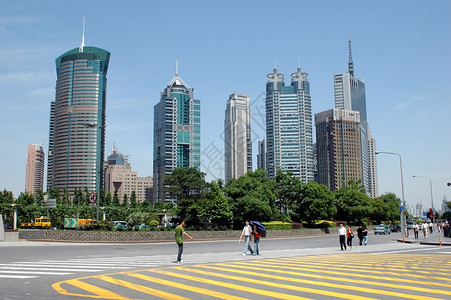 上海全城风景背景图片
