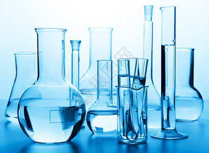 化学实验室玻璃器皿背景图片