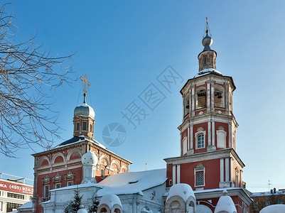 巴拉沙入教堂建于莫斯科16881701年1688背景图片