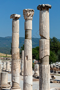 古希腊城市以弗所的废墟图片