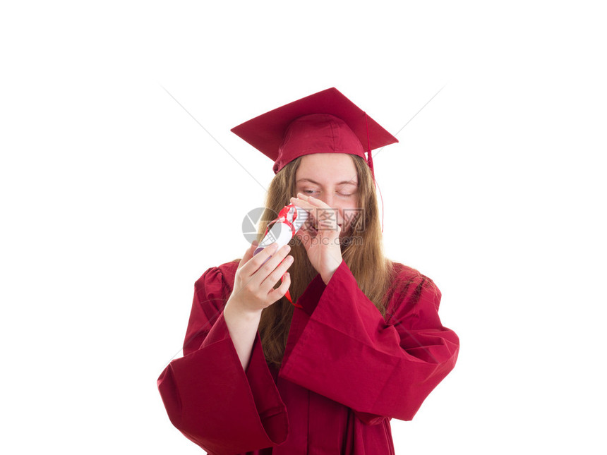 有学位的女学生图片