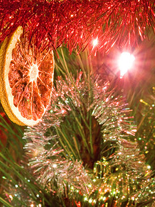 圣诞节圣诞树和橙子图片