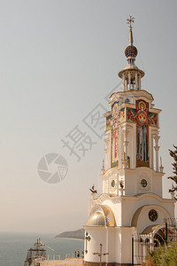 圣尼古拉教堂灯塔纪念在乌克兰里米亚图片