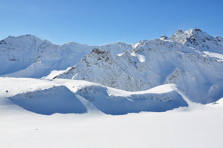 Pizol著名的瑞士滑雪胜地高清图片