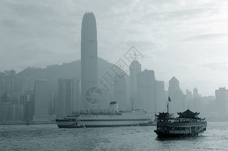 香港的天际线上维多利亚图片