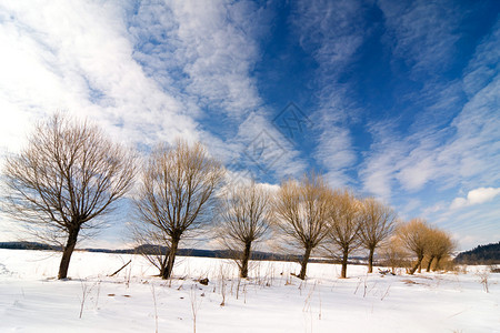 山上美丽的冬天风景图片