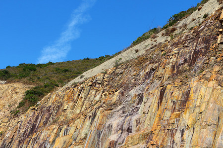 香港地质公园六角柱图片