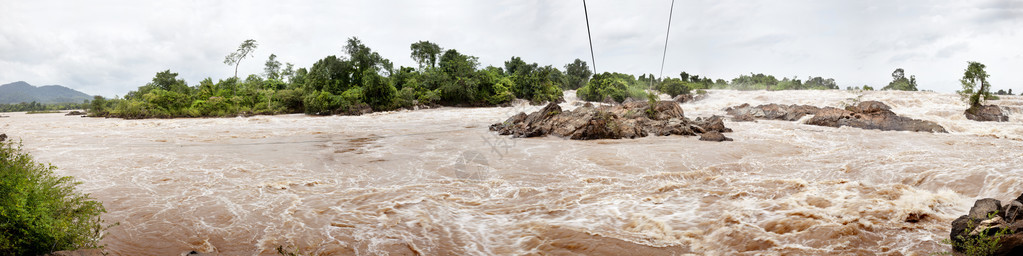 老挝河流溢背景