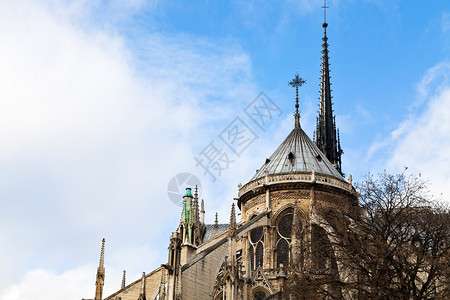 从让XXIII广场看巴黎圣母院图片