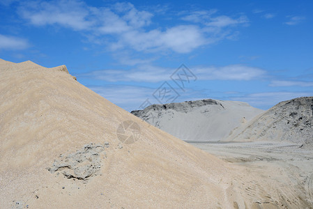生石灰蓝天下的沙丘背景