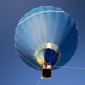 蓝天上的热气球图片
