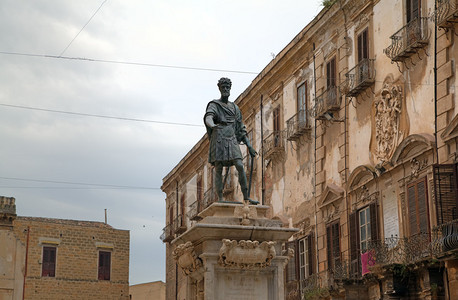 查理五世纪念碑西里岛西班牙国王在巴勒莫意图片