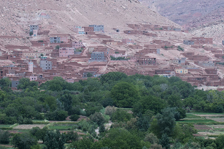 沙漠中的摩洛哥村图片