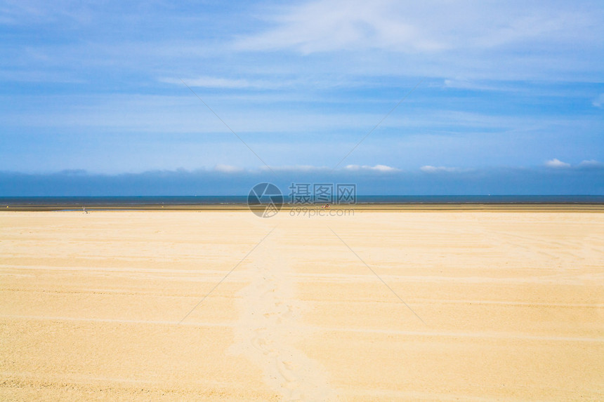 法国诺曼底大平坦沙滩LeT图片
